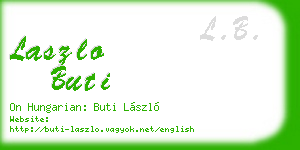laszlo buti business card